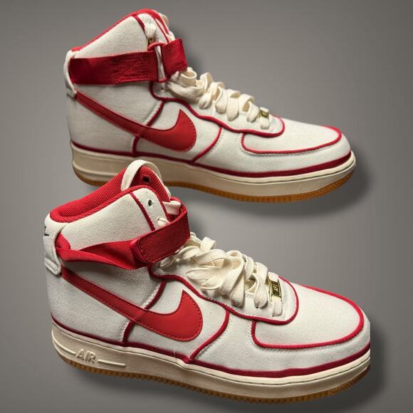 Men's Sz 11 NIKE JORDAN 1 Retro High Phantom Gym Red White Basketball Sneakers - Picture 6 of 13